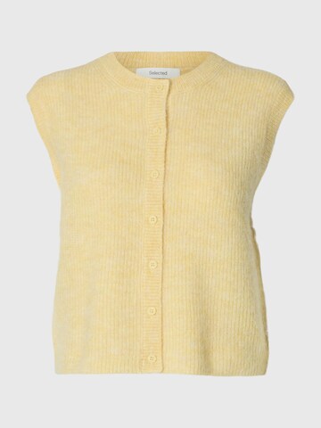 SELECTED Knitted Vest in Yellow