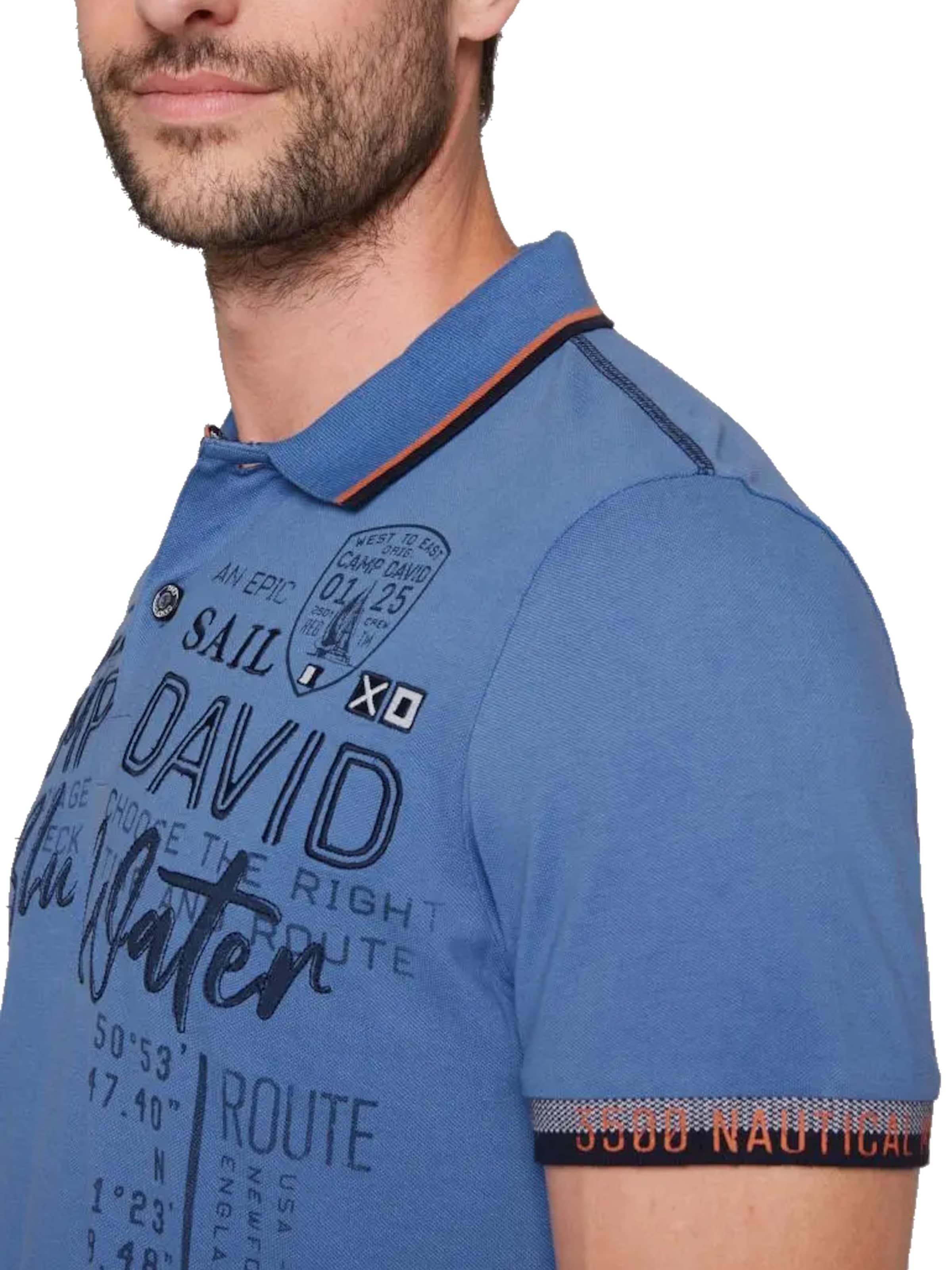 T-Shirt 'Atlantic Crossing' CAMP DAVID en bleu