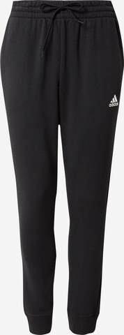 ADIDAS SPORTSWEAR Zwężany krój Spodnie sportowe 'Essentials' w kolorze czarny: przód