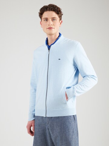 FYNCH-HATTON Плетена жилетка в синьо: отпред