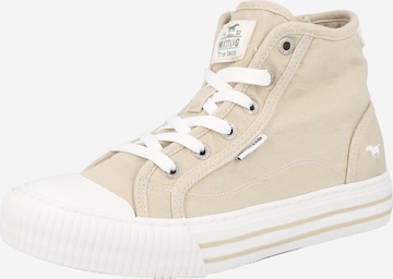 MUSTANG Sneakers hoog in Beige: voorkant