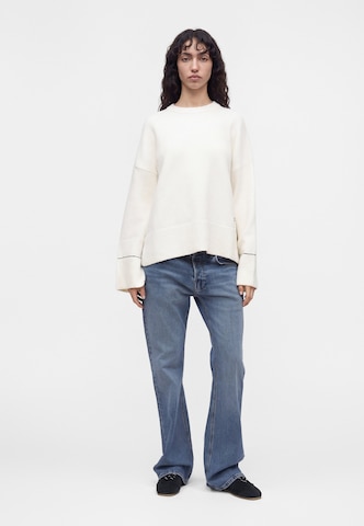 KARL LAGERFELD JEANS Sveter - Biela: predná strana
