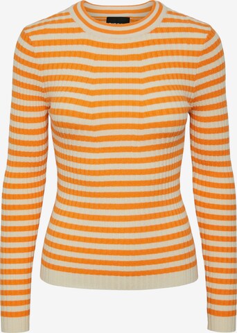 Pullover 'Crista' di PIECES in arancione: frontale