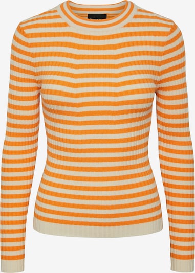 PIECES Sweater 'Crista' in Mandarine / White, Item view