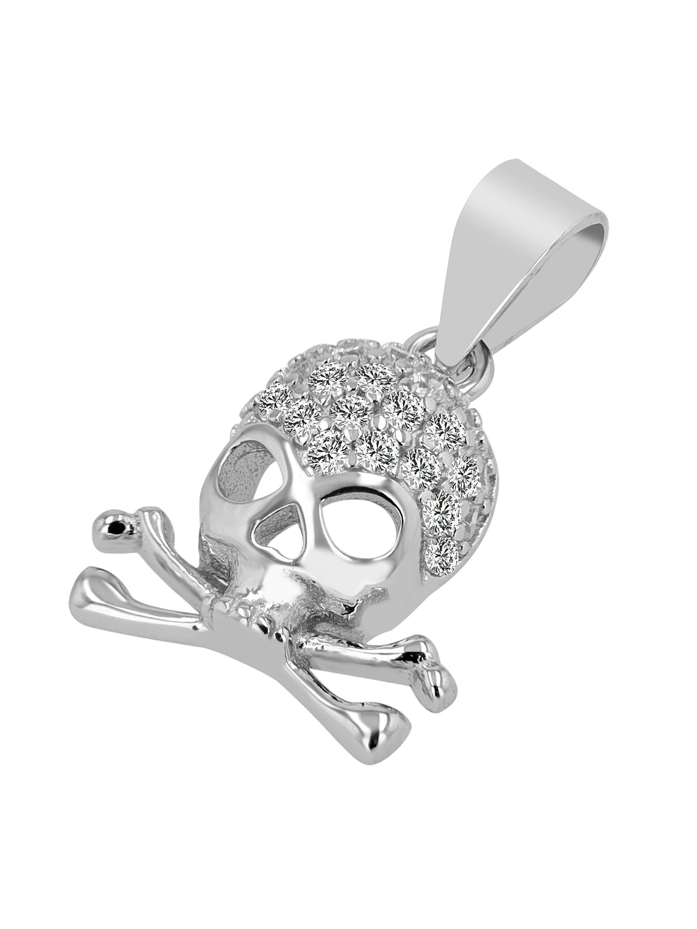 Akzent Pendant '"Tora" aus 925 Sterlingsilber, rhodiniert, langlebig' in Silver: front