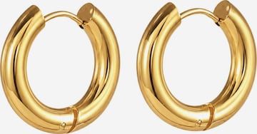 Orecchini 'Creolen Chunky Edelstahl' di Fräulein Wunder in oro: frontale