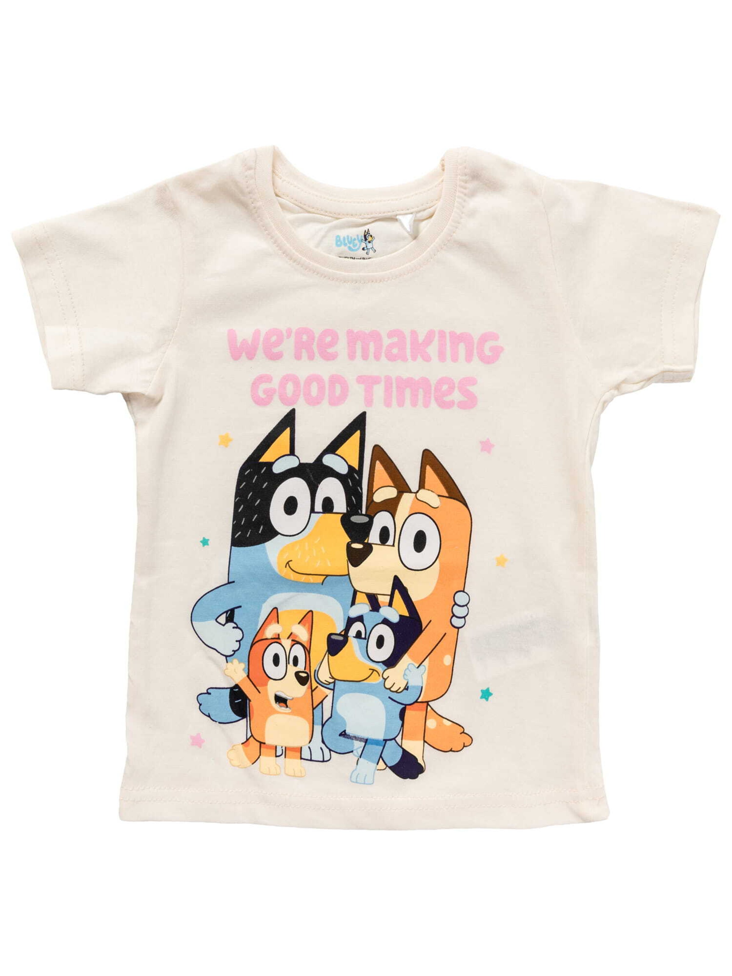 Bluey Pajamas 'Bluey & Family' in Beige: front