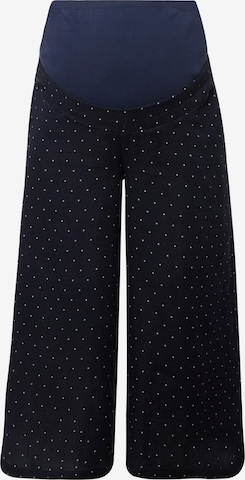 Ulla Popken Wide leg Broek in Blauw: voorkant