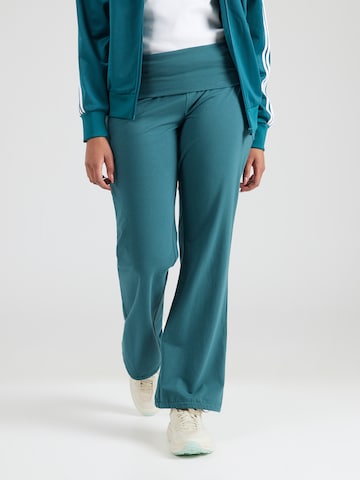 Only Play Curvy - Flared Calças de desporto 'ONPFOLD' em verde: frente