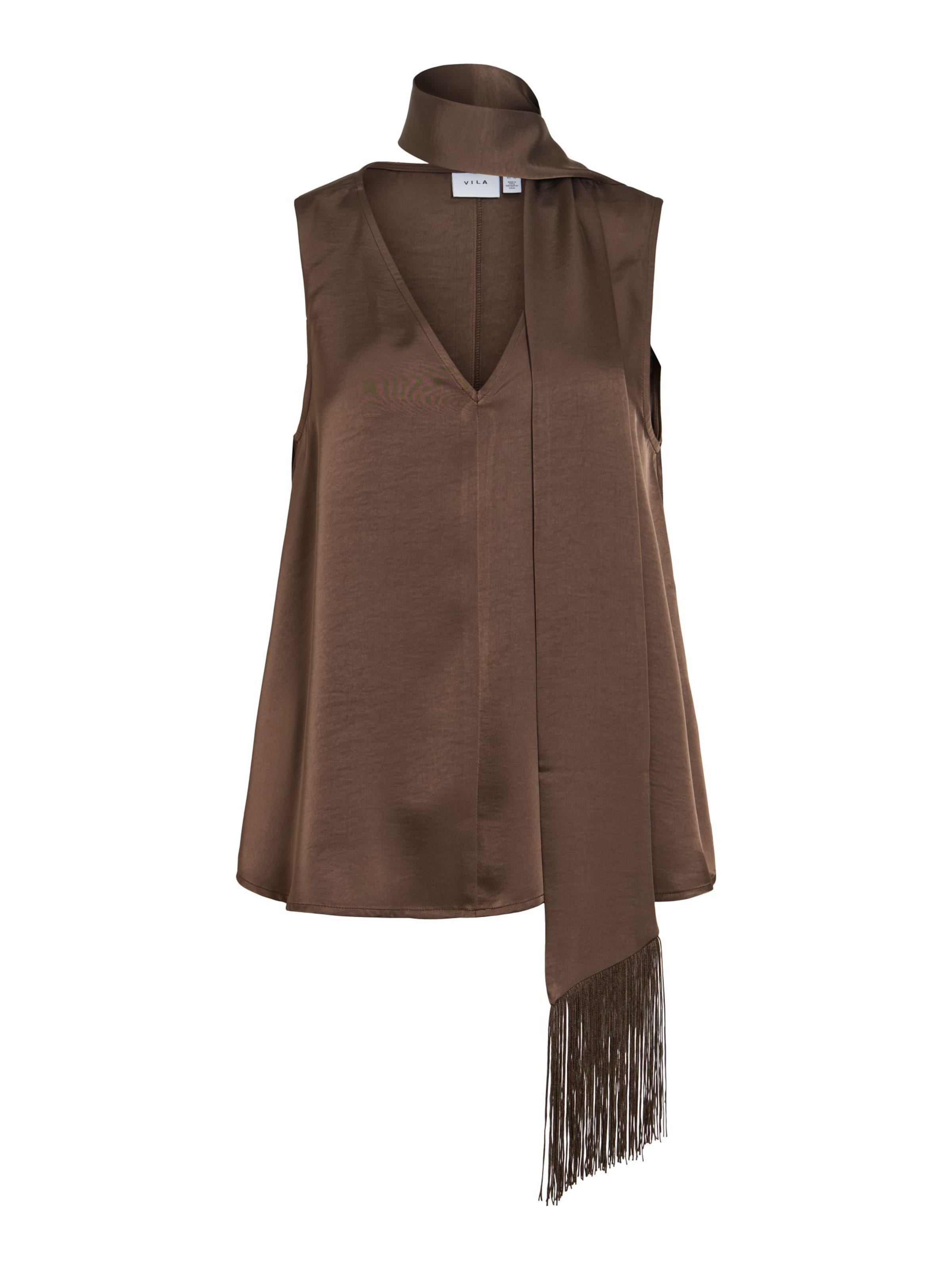 VILA Blouse in Bruin: voorkant