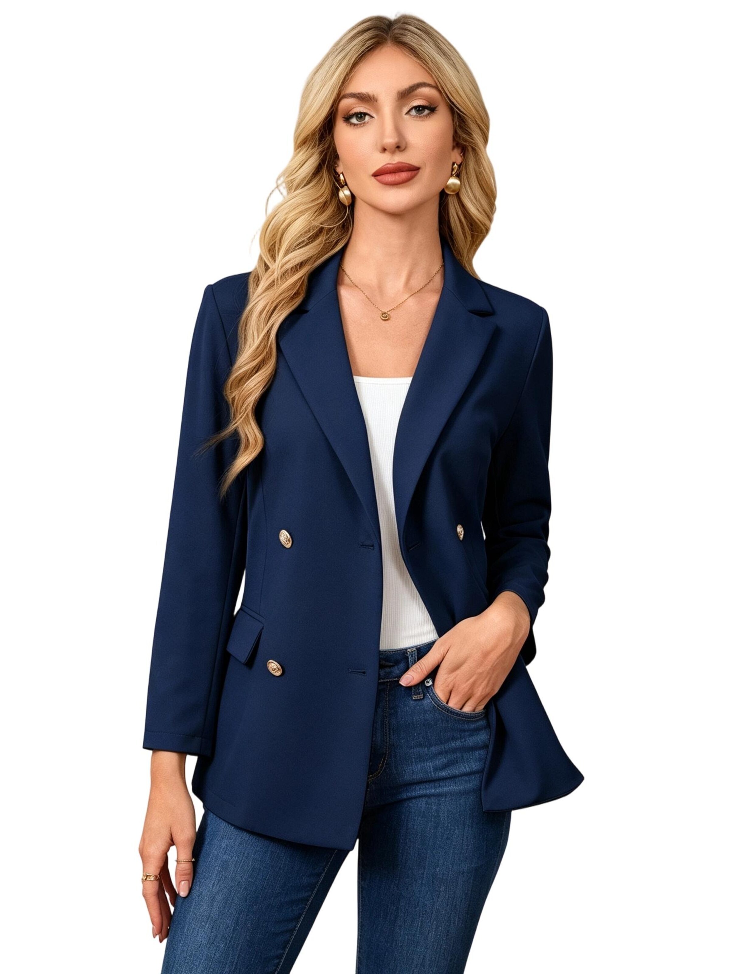 Yesfashion Blazer in Blue: front