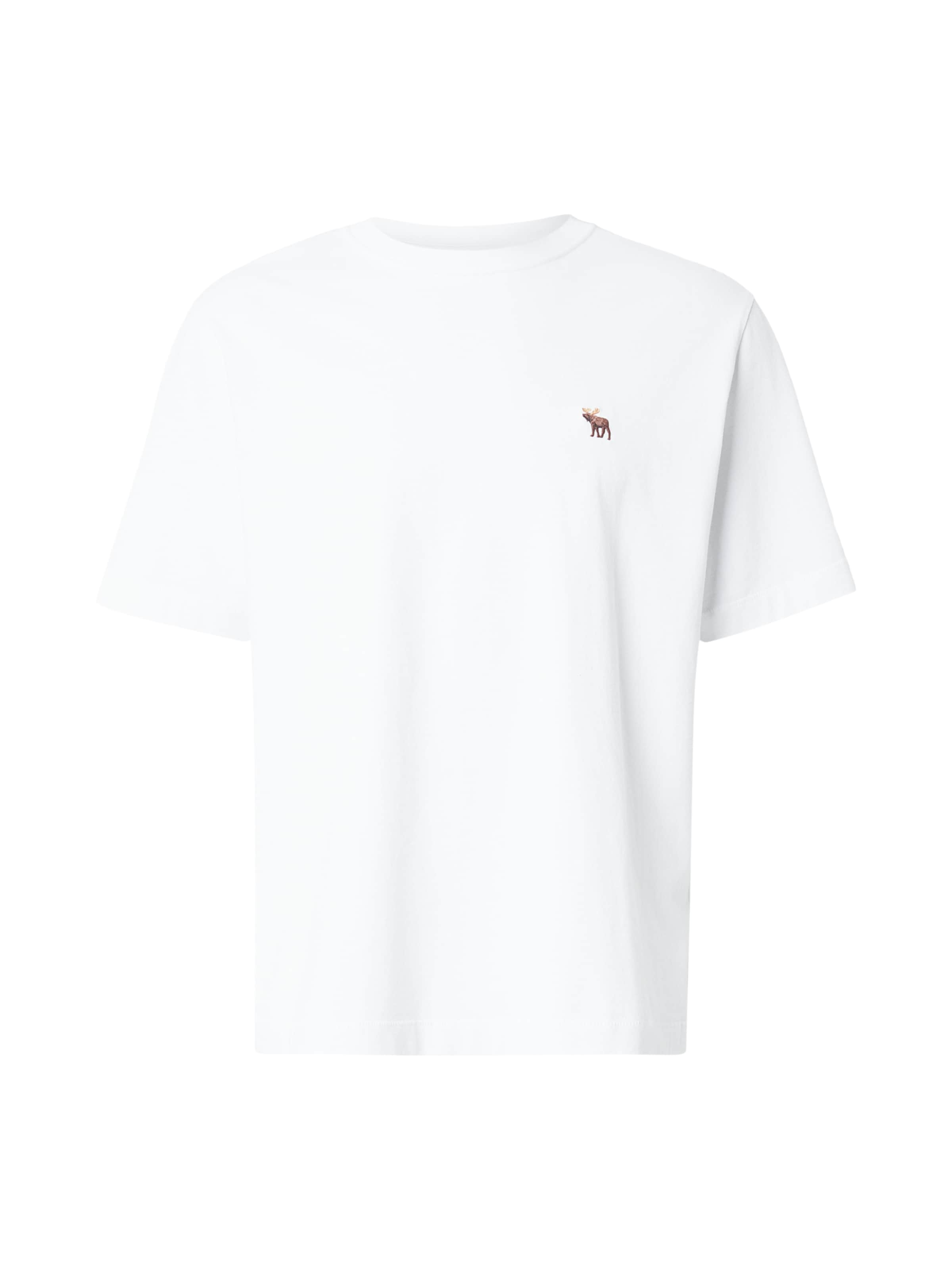 Abercrombie & Fitch Μπλουζάκι σε λευκό: μπροστά