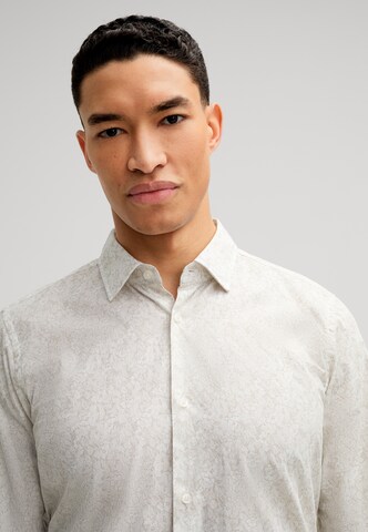 JOOP! Slim fit Button Up Shirt 'Pit' in Beige