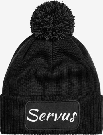 Youth Designz Mütze 'Servus' in Schwarz: Vorderseite