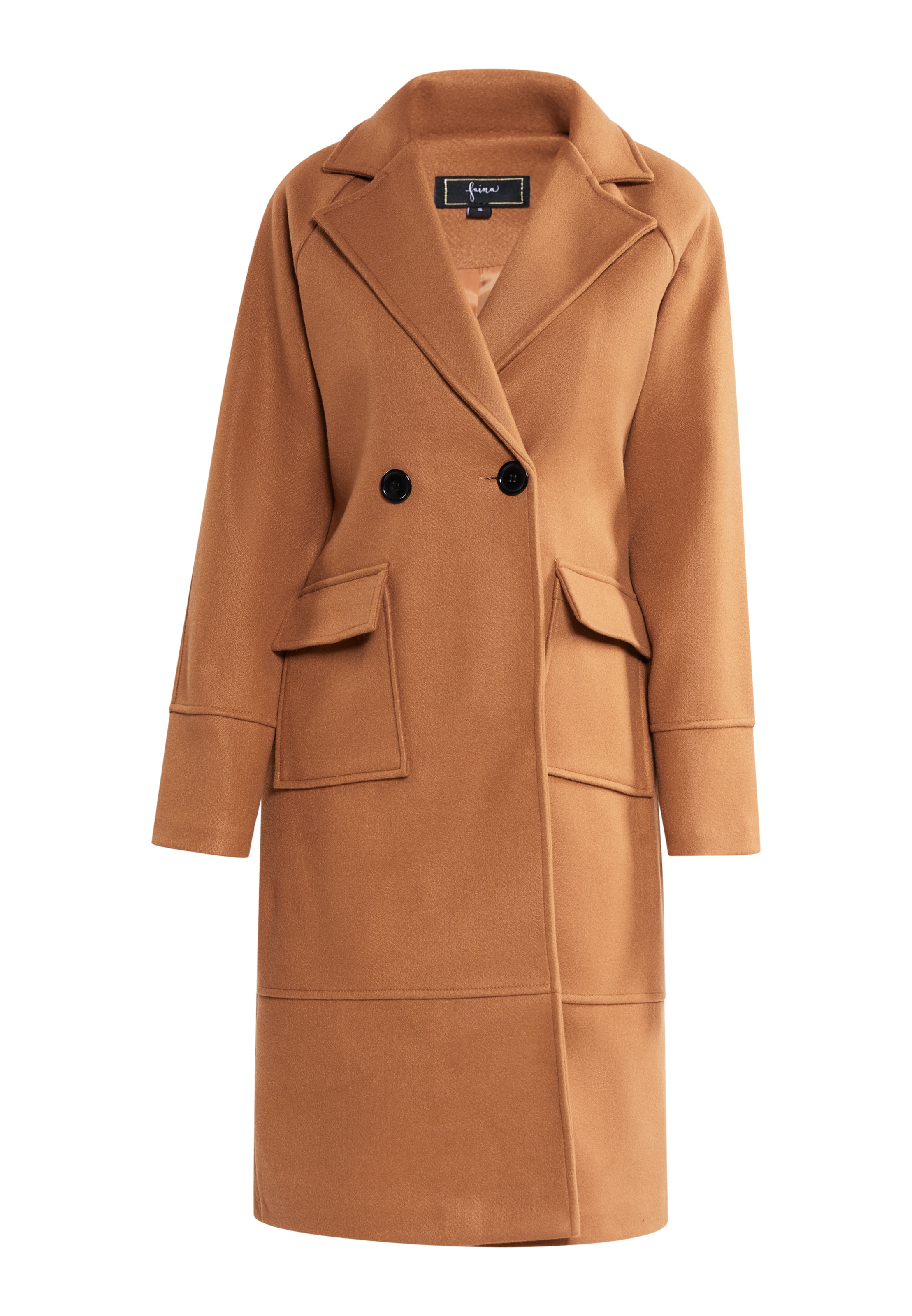 faina Mantel 'Tassia' in Braun: Vorderseite