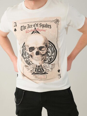 T-Shirt 'Ace' Deeluxe en blanc
