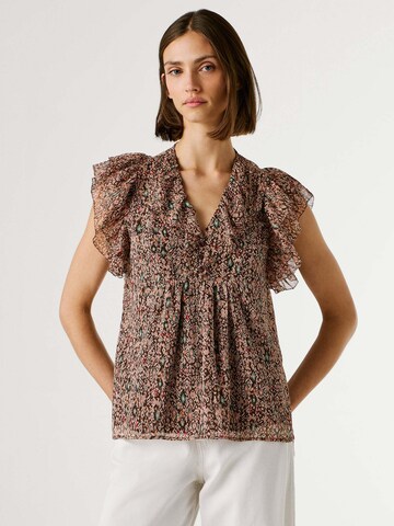 Pepe Jeans Bluse 'Diana' in Braun: Vorderseite