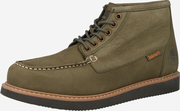 TIMBERLAND Lace-Up Boots 'Newmarket II' in Green: front