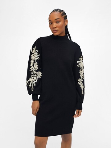 Robes en maille OBJECT en noir : devant