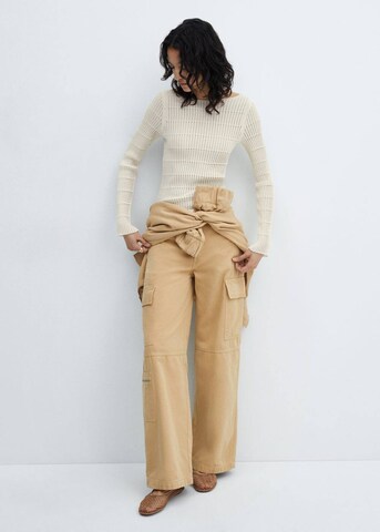 MANGO Sweater 'Peton' in Beige