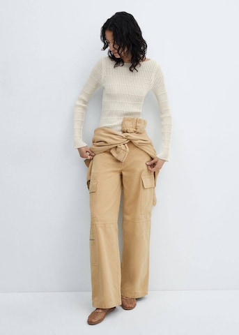 MANGO Sweater 'Peton' in Beige