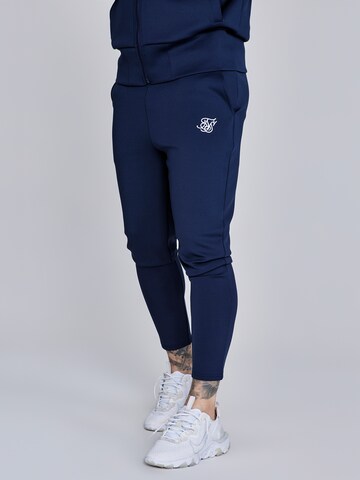 SikSilk Slimfit Broek in Blauw: voorkant