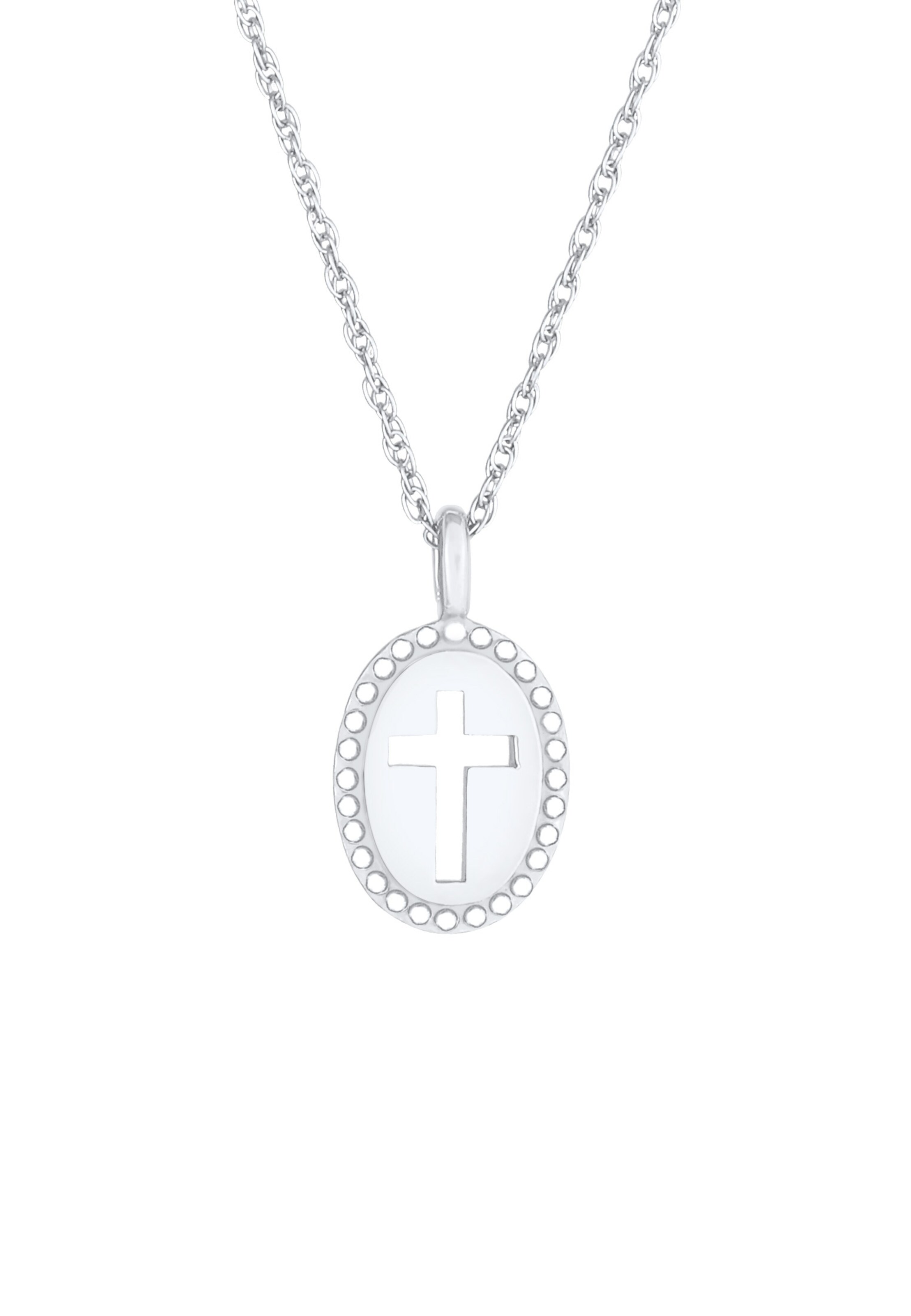 ELLI Halskette Kreuz in Silber: Vorderseite