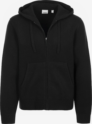 Veste de survêtement 'Burberry LINDLEY Jacke schwarz' BURBERRY en noir : devant