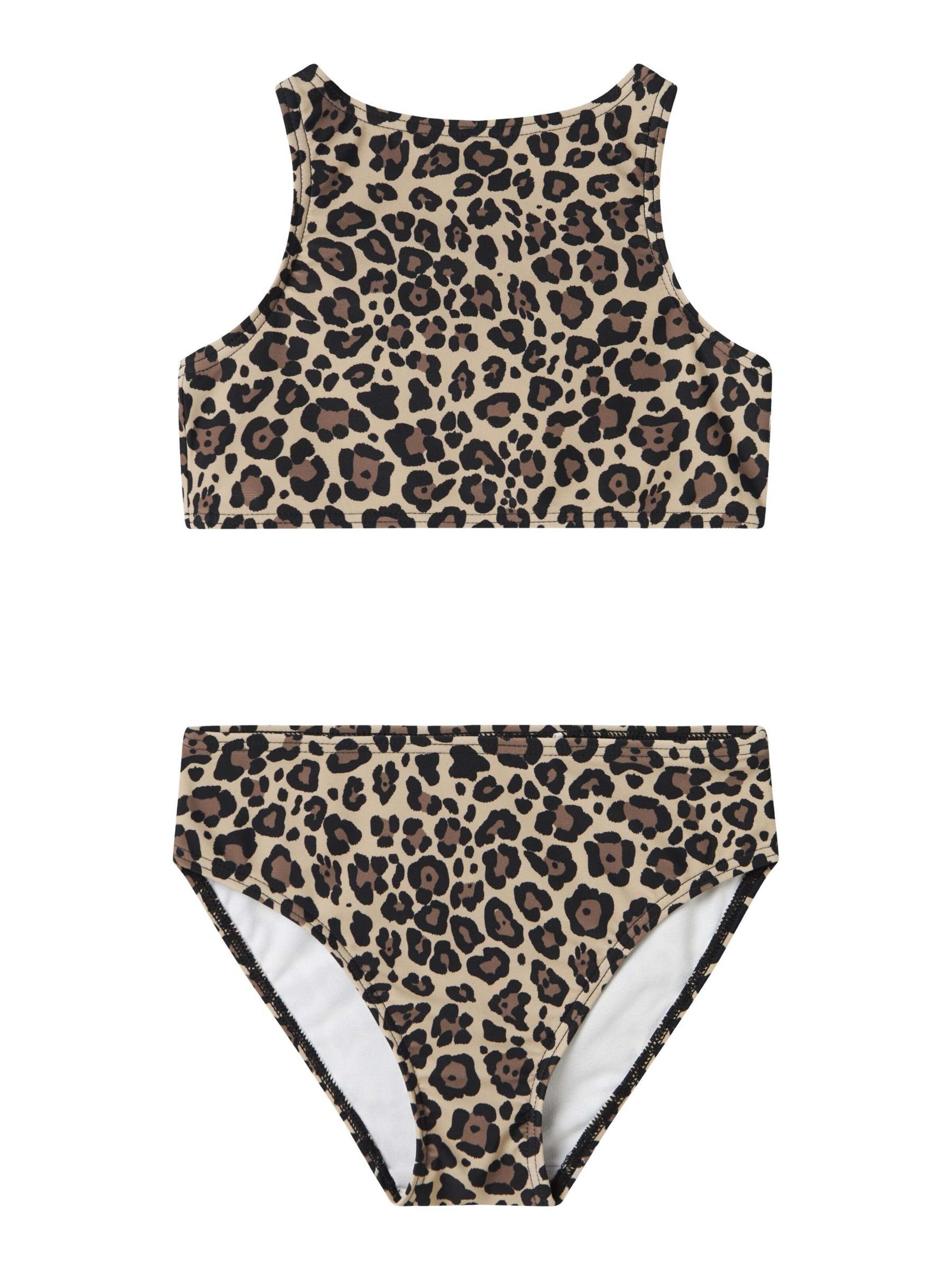 Bustier Bikini NAME IT en marron : devant