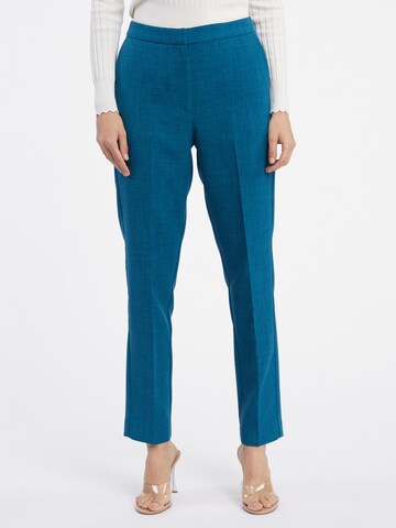 Orsay Regular Pleated Pants in Blue: front