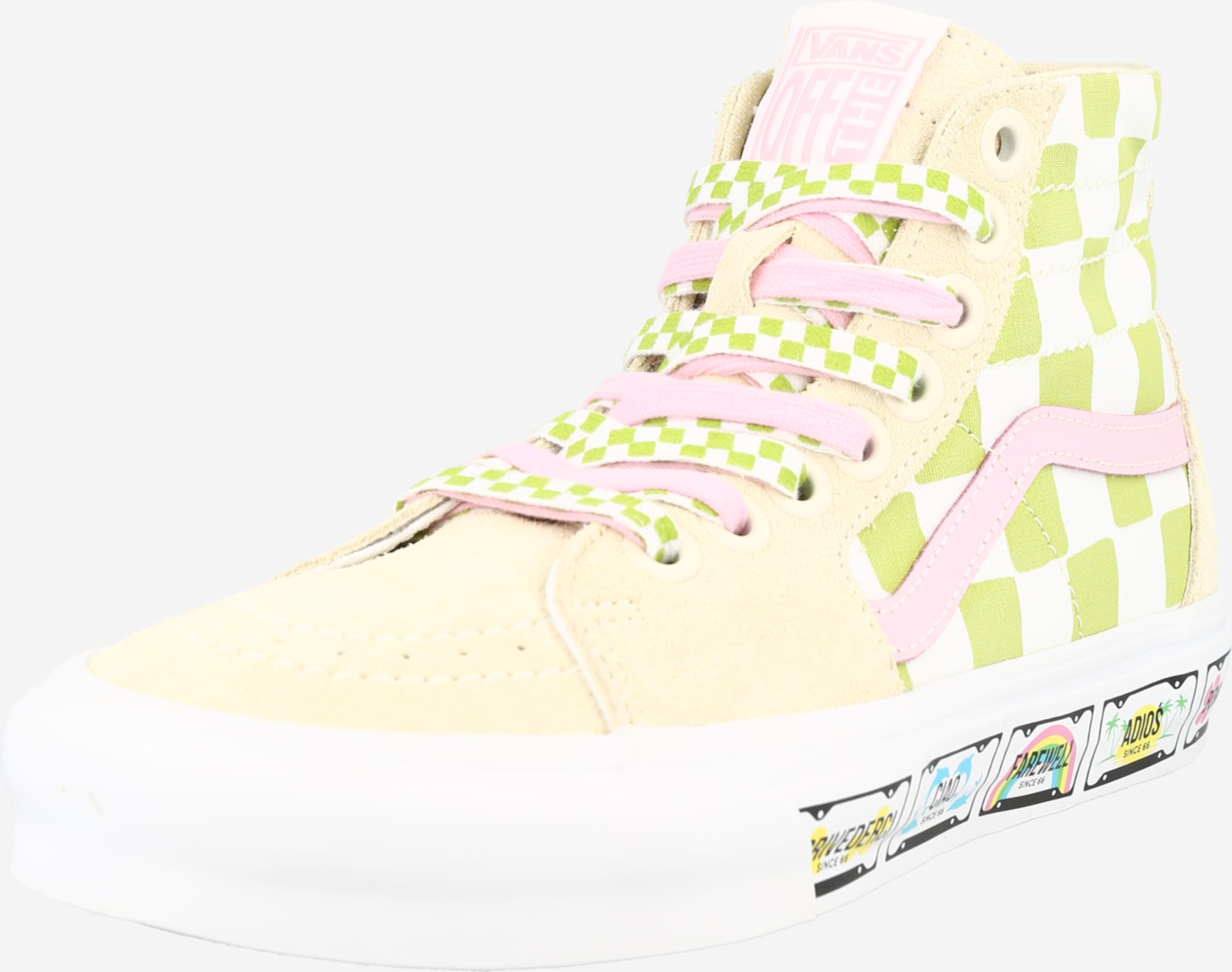 Light yellow vans sales high top