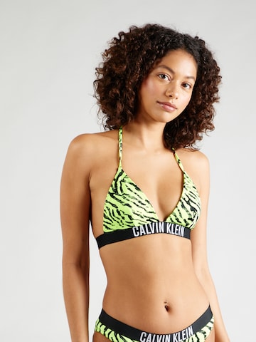 Calvin Klein Swimwear Kolmnurk Bikiinitopp, värv roheline: eest vaates