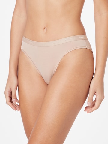 Slip Calvin Klein Underwear en beige : devant