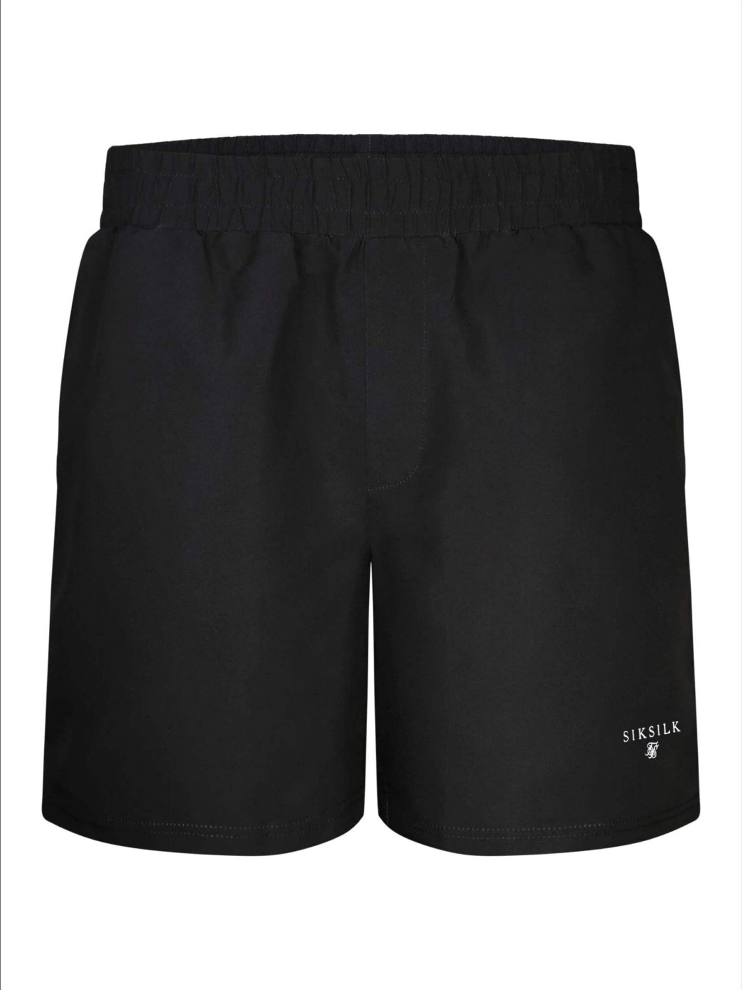 Shorts de bain SikSilk en noir : devant