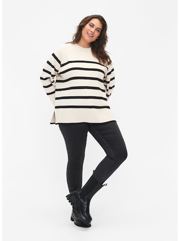 Zizzi Pullover 'Mzoe' i beige