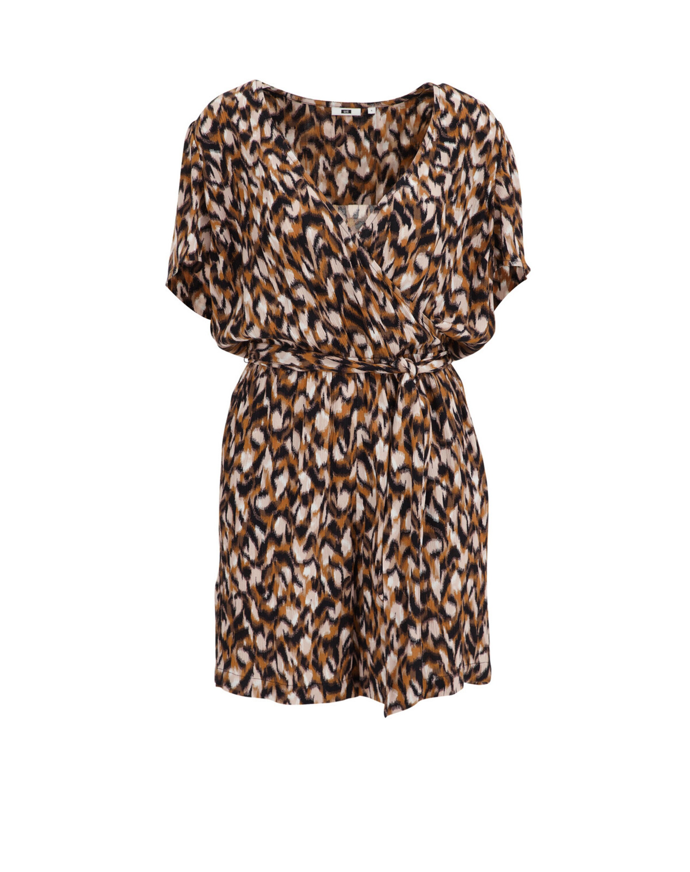 Salopeta WE Fashion pe bej / maro / negru, Vizualizare produs