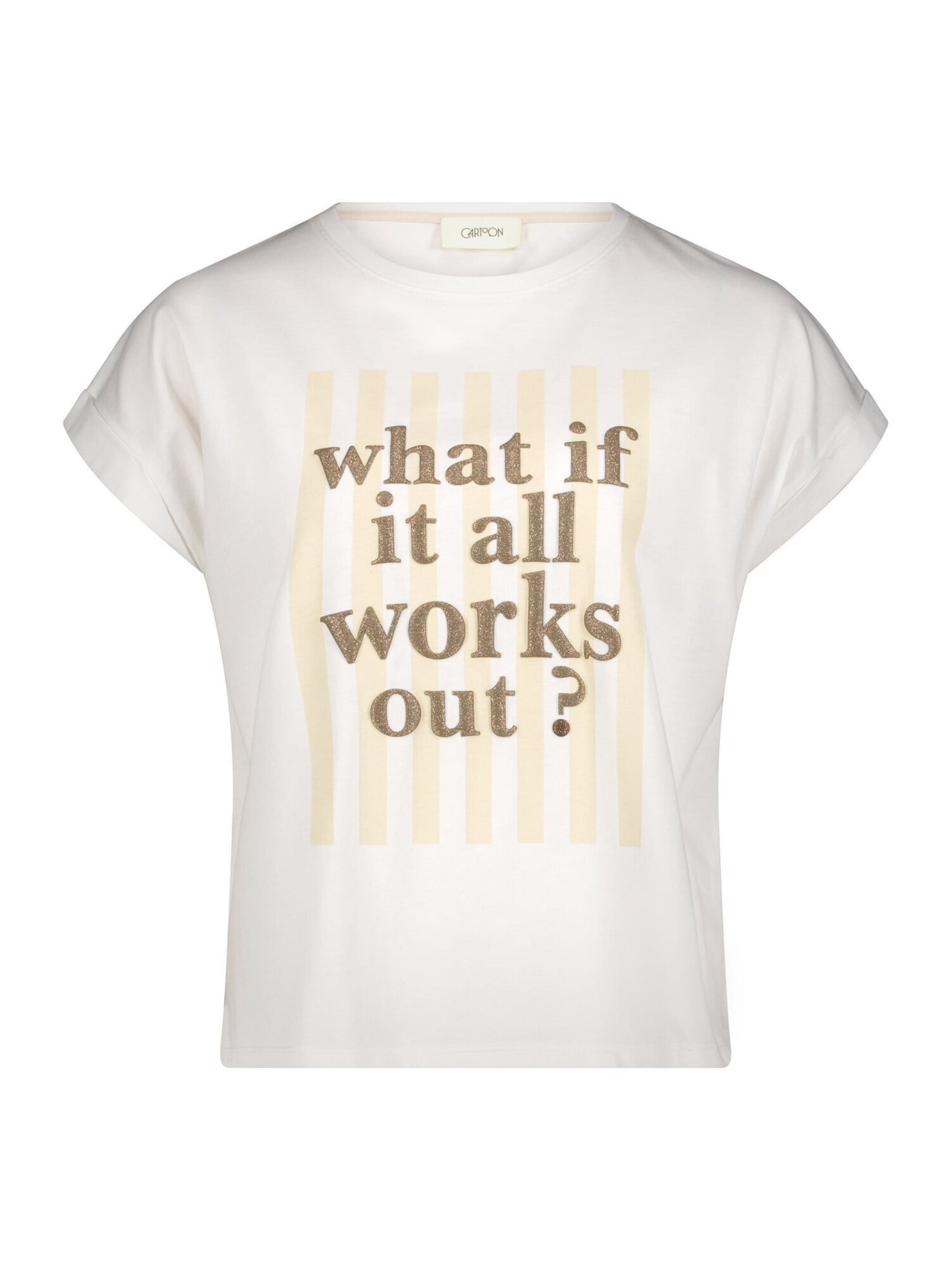 T-shirt Cartoon en blanc : devant