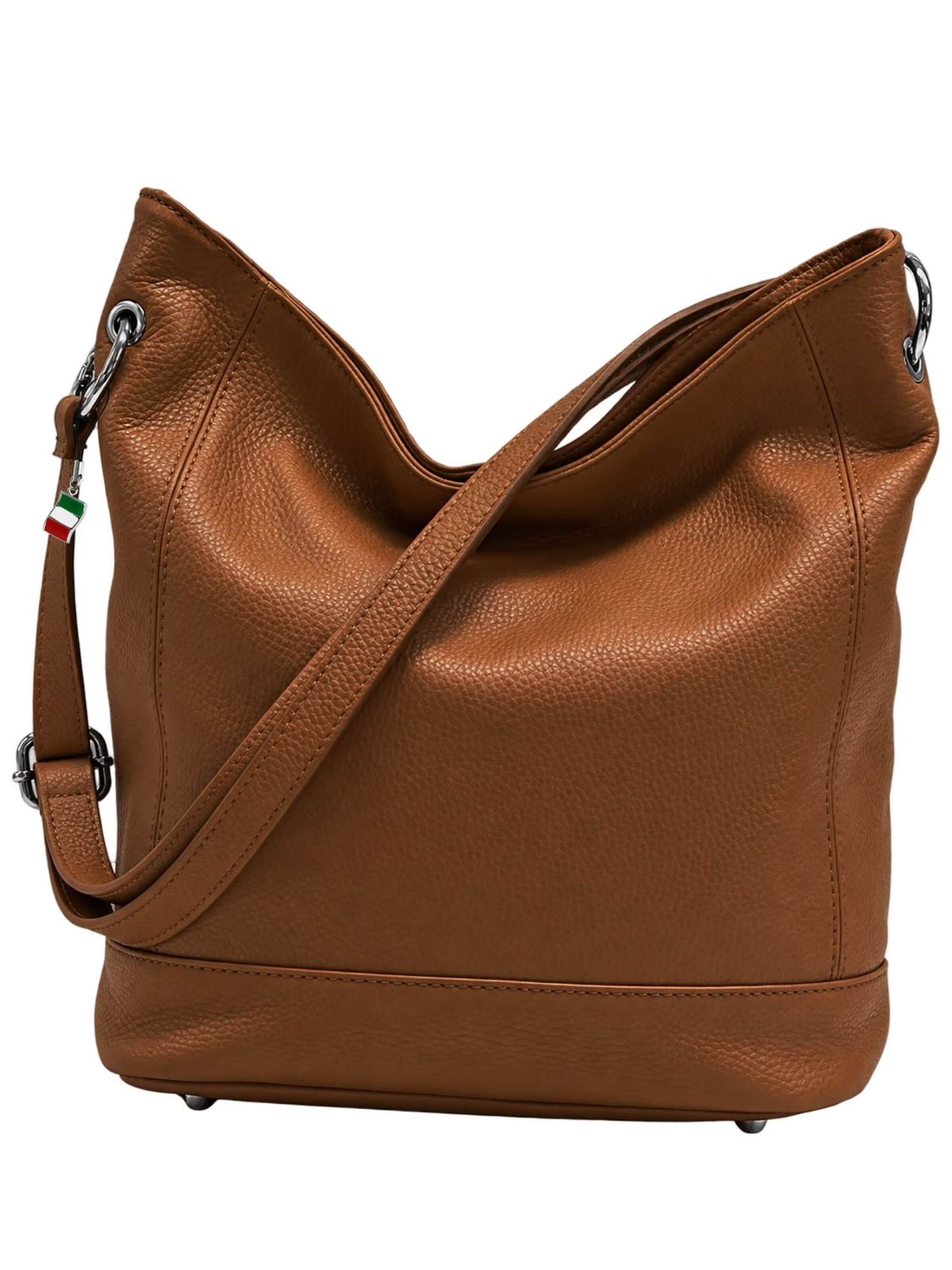 Sac bandoulière Florence en marron : devant