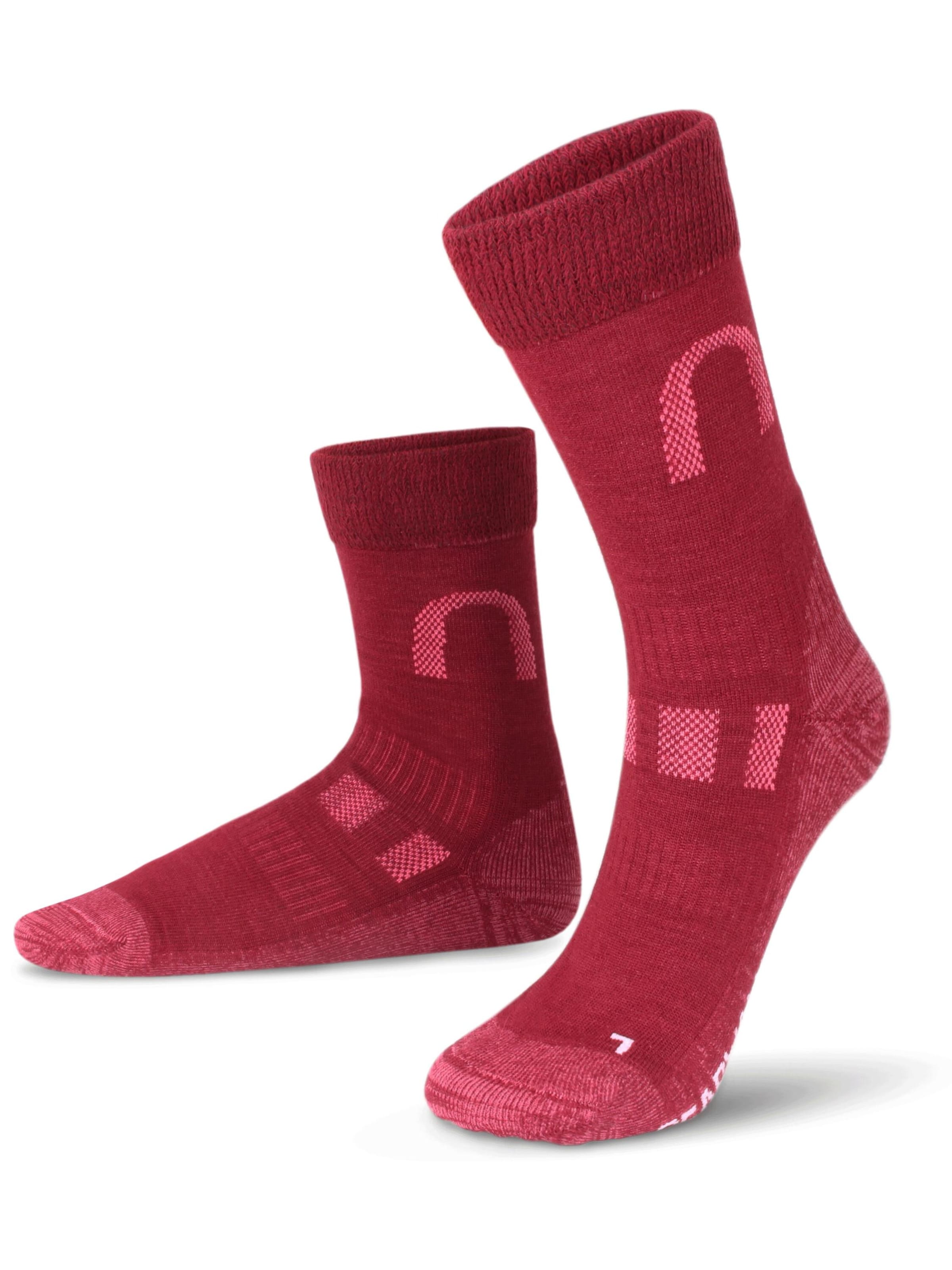 Chaussettes de sport 'Melton' normani en rouge : devant