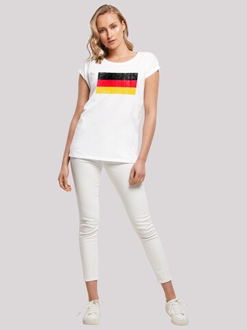 F4NT4STIC Shirt 'Germany Deutschland Flagge distressed' in Wit