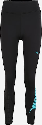 PUMA Skinny Športne hlače | črna barva: sprednja stran