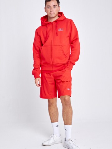 SPORTKIND Sportjas 'Unisex Zip Hoodie' in Rood