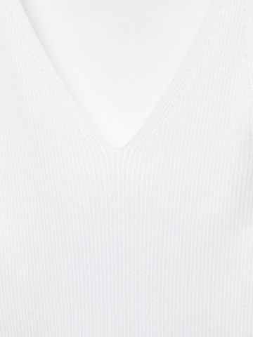 MANGO Knitted Top 'GYMNASTI' in White