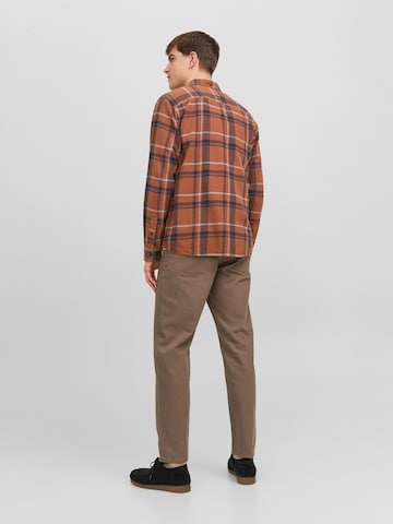 JACK & JONES - Ajuste regular Camisa 'Brook' en marrón