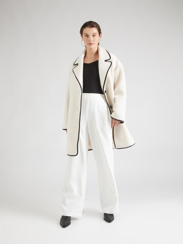 PIECES Wide leg Trousers 'PCBOZZY' in White