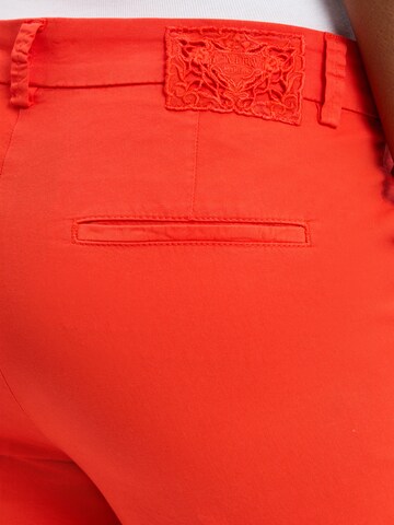 Regular Pantalon à plis 'Stella' Cambio en orange