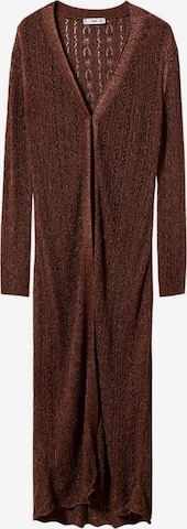 MANGO Knit Cardigan 'vesubio' in Brown: front