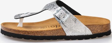 Palado T-Bar Sandals 'Kos' in Silver: front