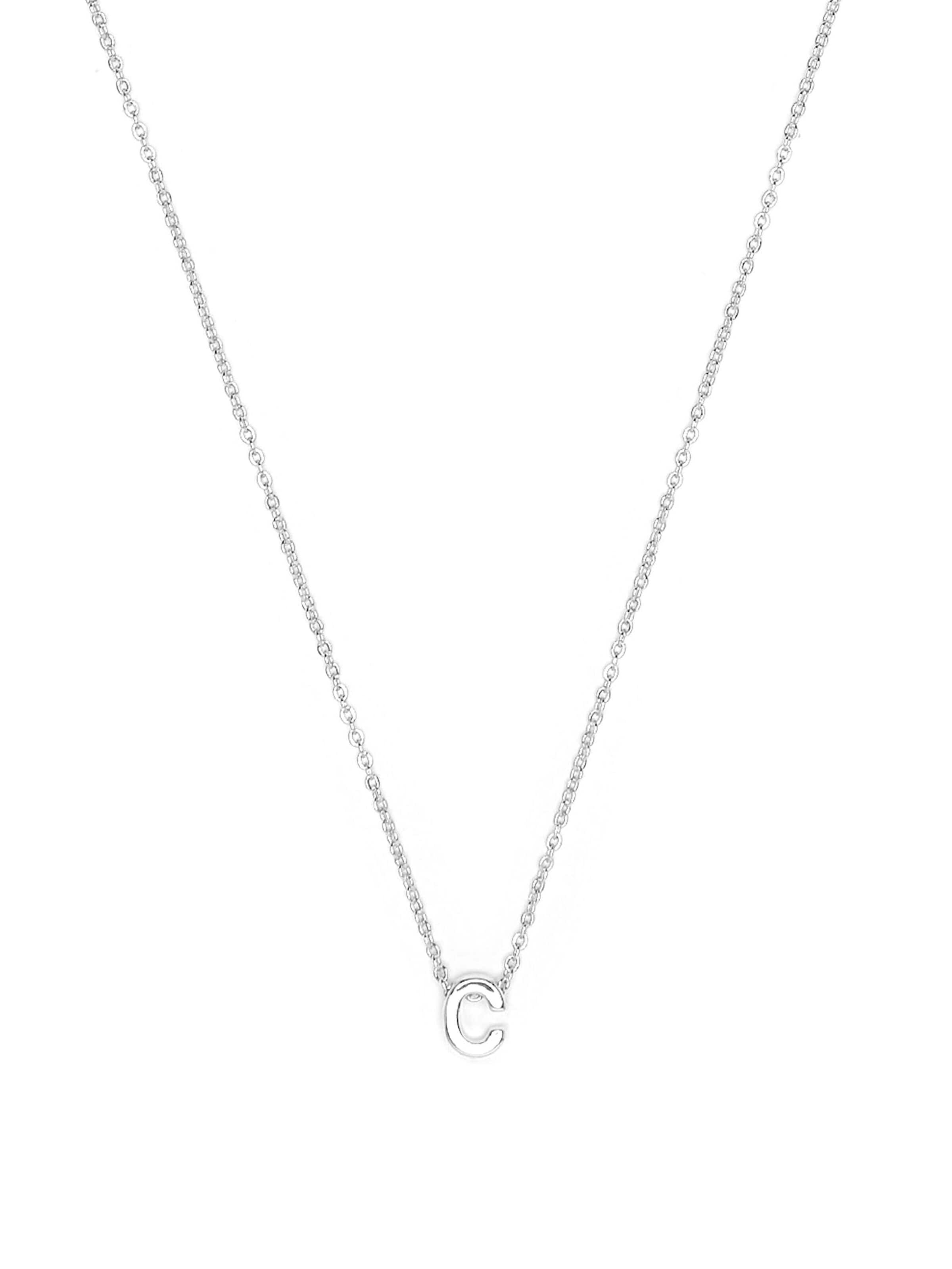 Luxenter Necklace 'Alphabet C' in Silver