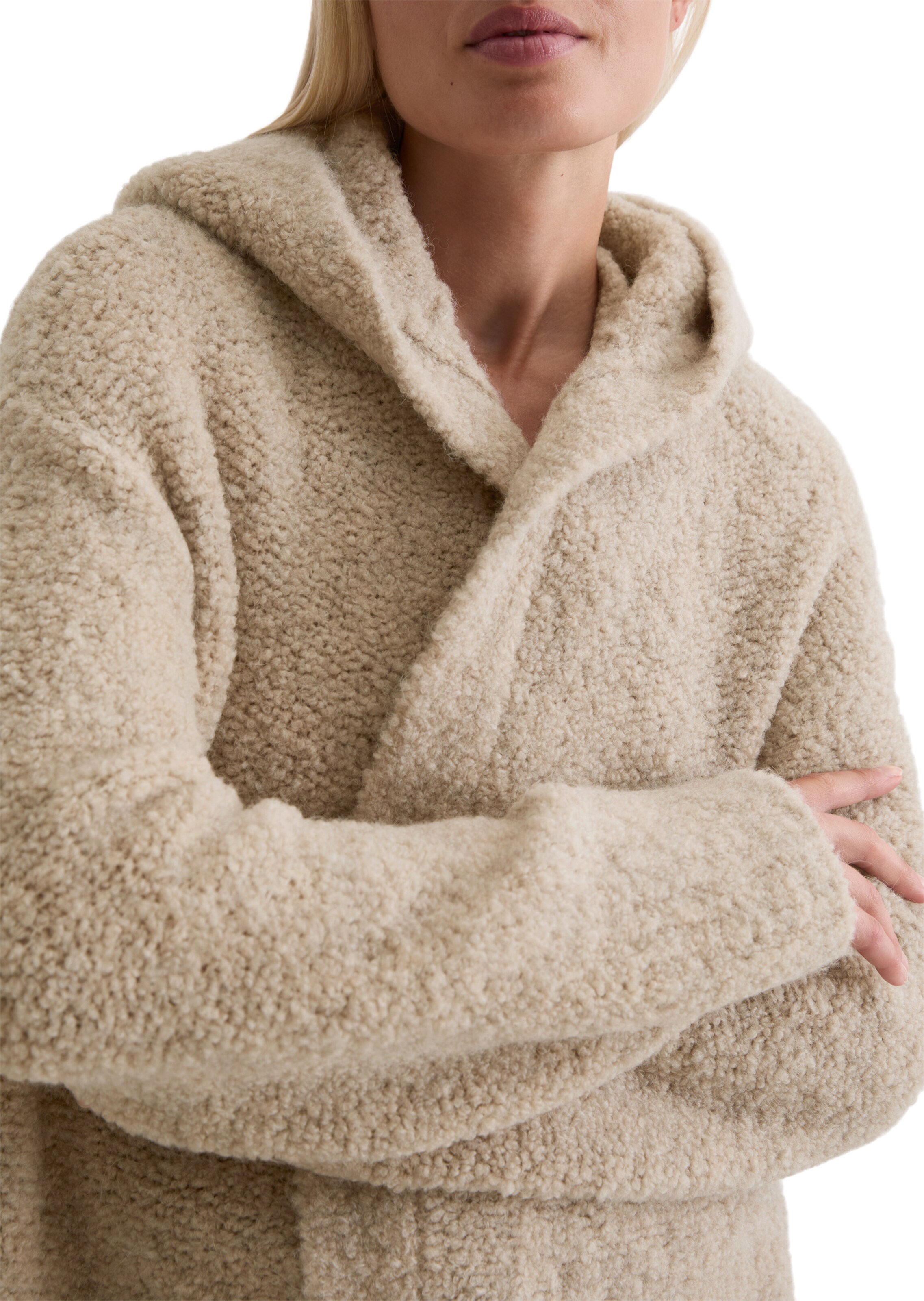 Marc O'Polo Gebreide mantel in Grijs